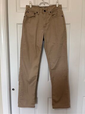 L.L.Bean Womens Khaki Tan Cotton Jeans Size 6 Straight Leg Casual Pants EUC